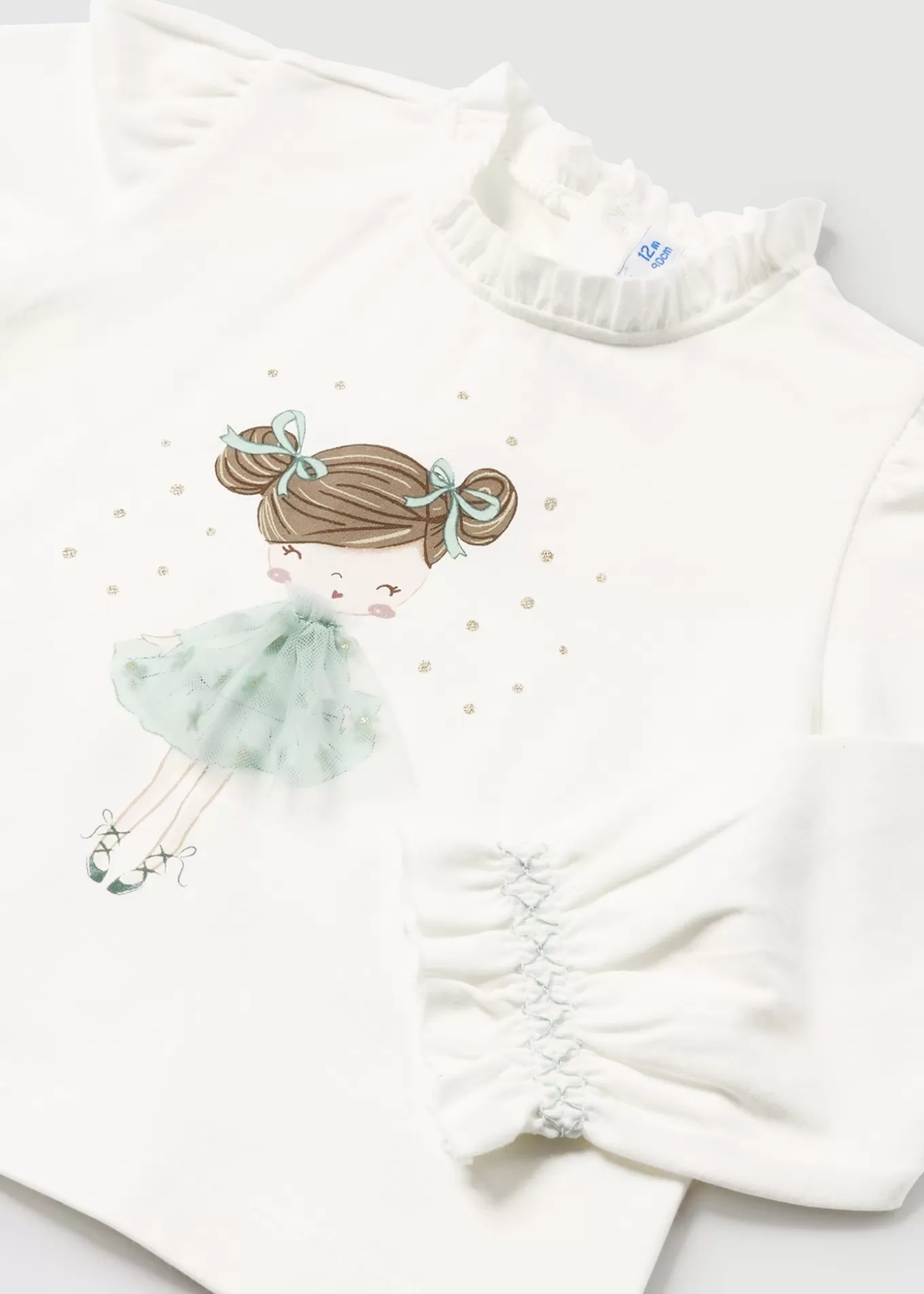 Bodies Y Camisetas^Mayoral Camiseta vestir aplique tul bebé Crudo-jade