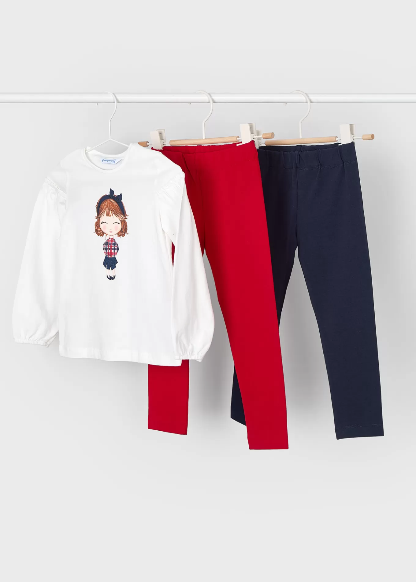 Conjuntos^Mayoral Conjunto 2 leggings camiseta niña Rojo