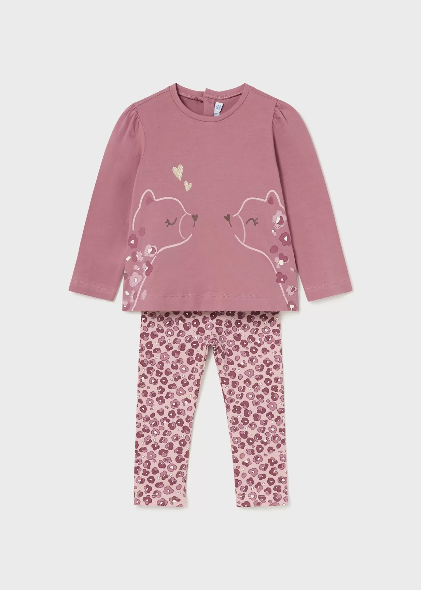 Conjuntos^Mayoral Conjunto legging estampado y camiseta bebé Colorete