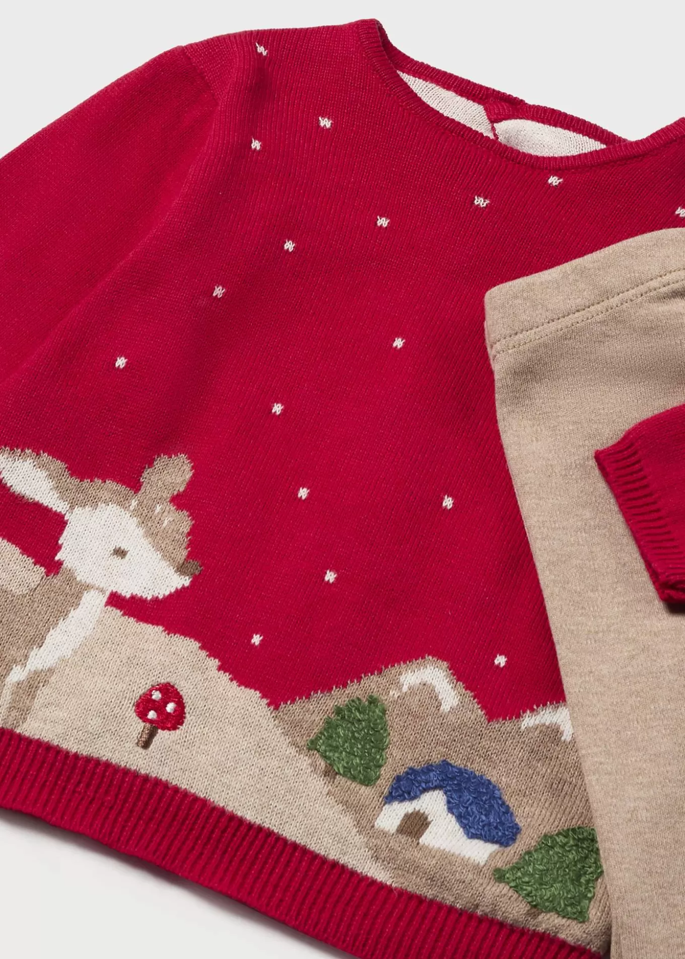 Conjuntos^Mayoral Conjunto legging y jersey tricot recién nacida Rojo