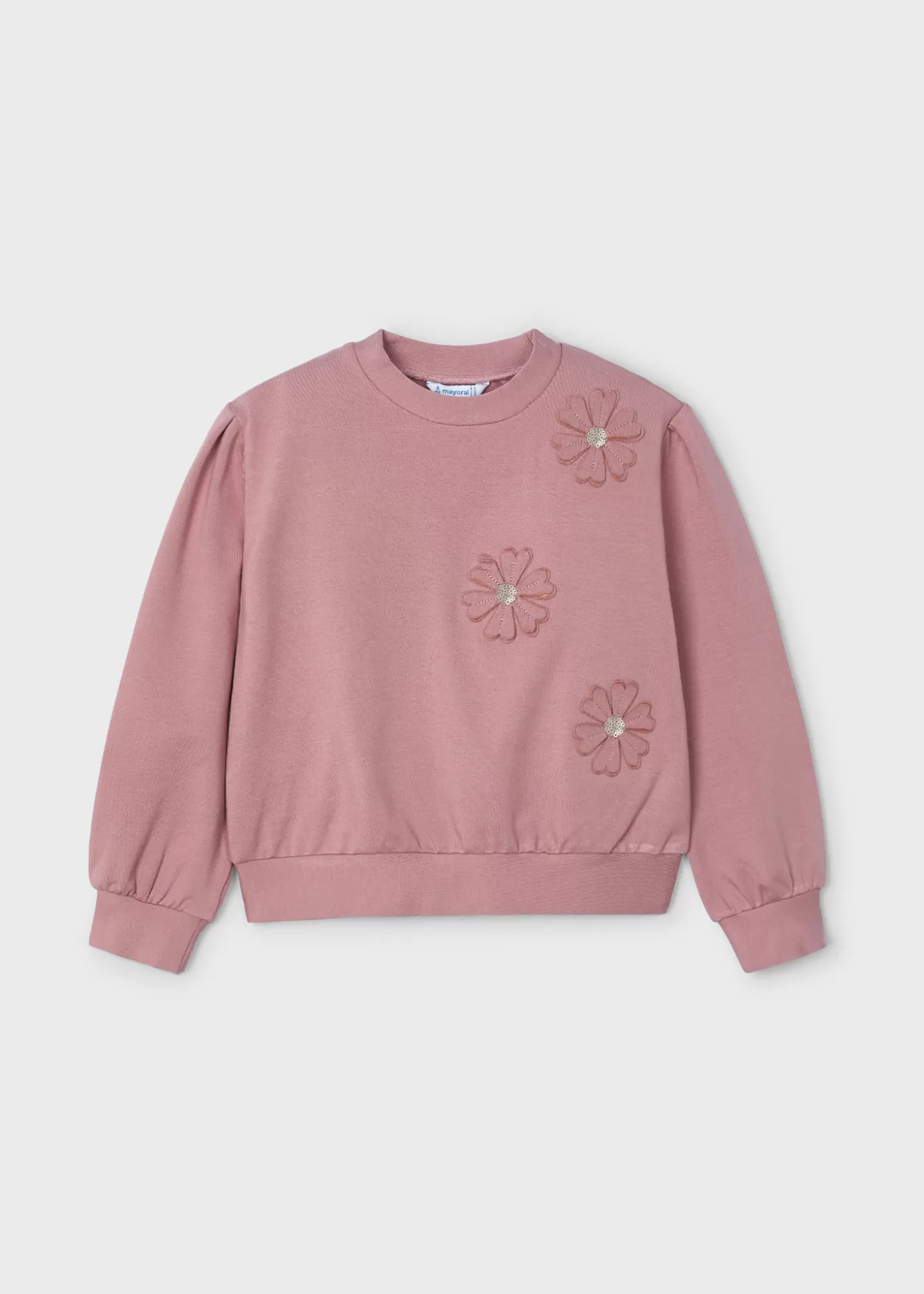 Jerséis Y Sudaderas^Mayoral Sudadera apliques flores niña Rosado