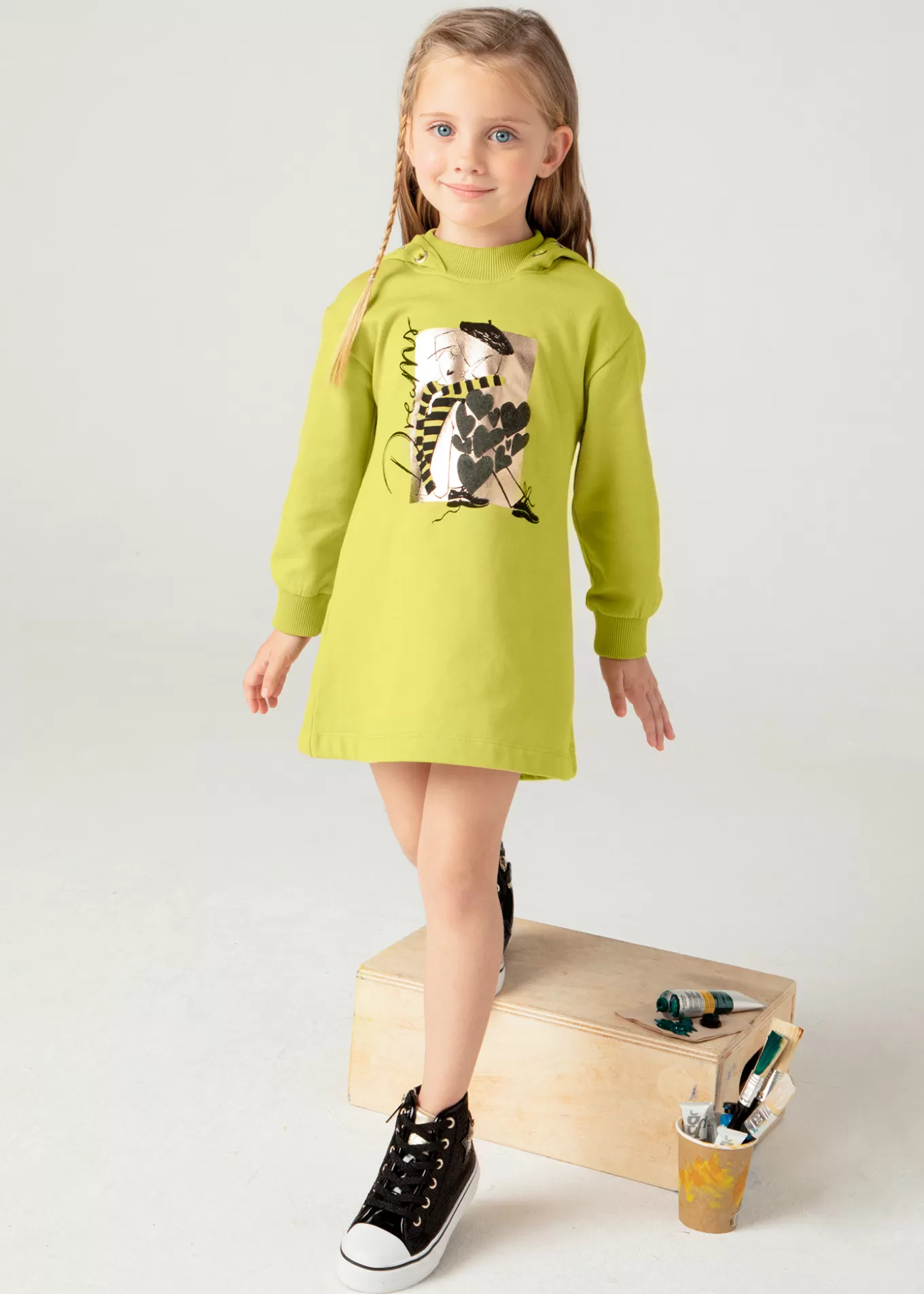 Vestidos^Mayoral Vestido capucha casual niña Citronela